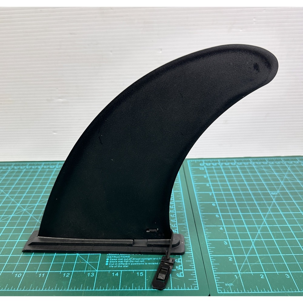 9 Inch Black Nylon Slide In Center Fin for Inflatable SUP Paddleboard Surfboard